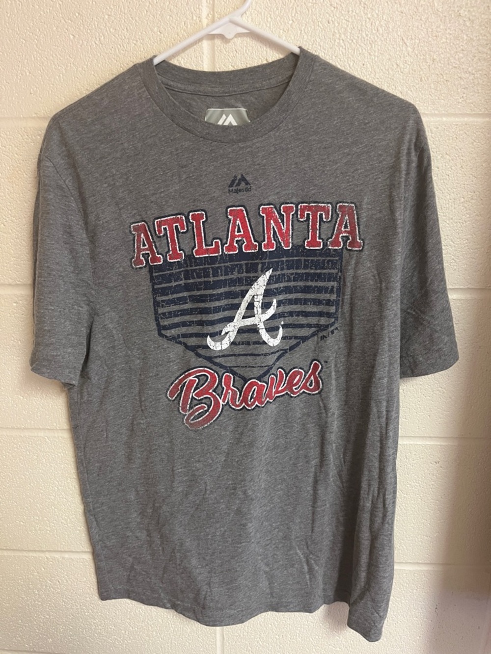 Atlanta Braves Shirt Gray Medium